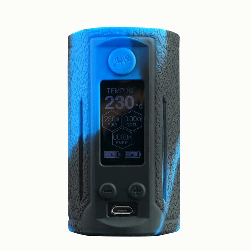 Texture Case for WISMEC RX GEN3 Dual 230W TC Box Mod Protective Silicone Skin Rubber Sleeve Cover Shield leather Wrap