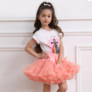 Fluffy Ballet Solid Princess Kids Tutu Skirt Wedding Birthday Party Lace Skirts Girls Clothes Children Clothing Baby Girl Skirt