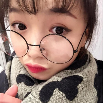 Unisex Vintage Round Reading Glasses Metal Frame Retro Personality College Style Eyeglass Clear Lens Eye Glasses Frames