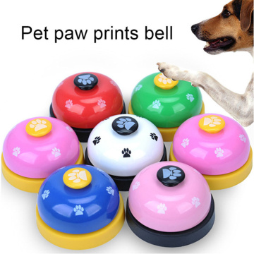 6 Colors Pet Training Bell Dog Ball-Shape Paws Printed Meal Feeding Educational Toy Puppy Interactive Training Tool Supplies