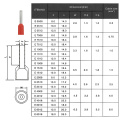 Tube Insulating Terminals Wire Crimp Connector Insulated Cable 1000pcs/lot E0508 E7508 E1008 E1508/10 E2508/10 E4009 E6012