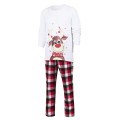 High quality Christmas Family Pajama Sets Long Sleeve Tops+plaid Print Pants Xmas Family Clothes Pajamas Family Matching Outfit