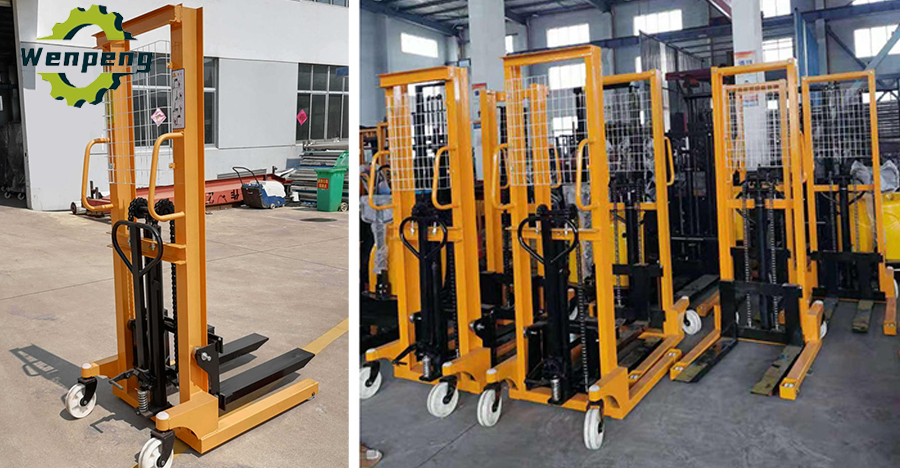 Photo of manual hand hydraulic stacker truck