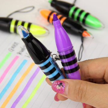 6PCS/Set Cute 6 Colors Bee Highlighter Pen Marker Pens Writing Mini Highlighters Students Study Supplies Stationery