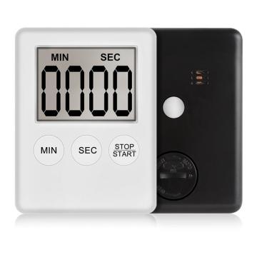 1Pcs Super Thin LCD Digital Screen Kitchen Timer Square Cooking Count Up Countdown Alarm Sleep Stopwatch Alarm Magnet Clock