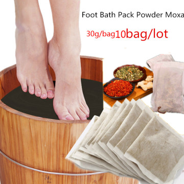 3pcs Foot Bath Pack Powder Moxa Chinese Medicine SPA Body Detox Dispelling Cold Improve for Health Care & Skin Treatment