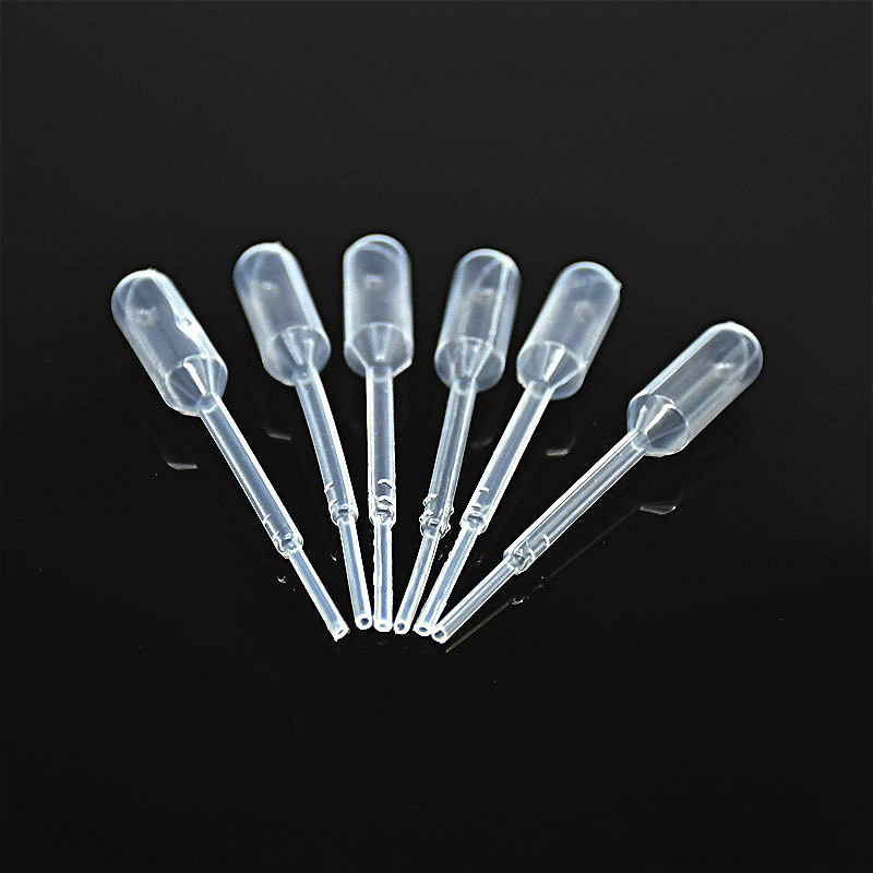 Pasteur Pipette Graduated Disposable Plastic Straw 0.2 ml Plastic Dropper Airbrush Urine Straw Length 65 mm 1000 / PK