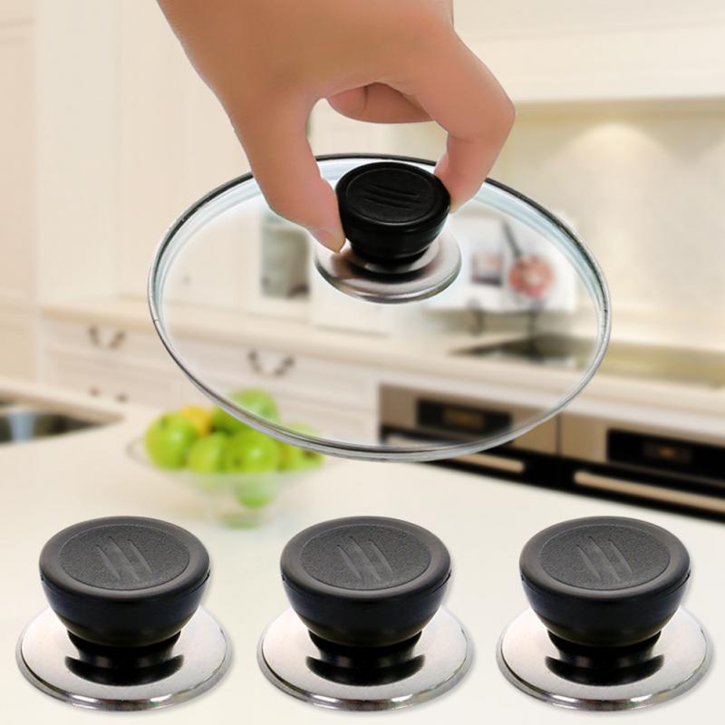 1pcs New Universal Lid Handle Anti-Scald Glass Lid Kitchen Accessories Household Replacement Anti-Scald Stainless Steel Lid