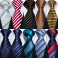 FA-5305 Barry.Wang 10 Style Tie For Men Necktie Gold Paisley Silk Tie Hanky Cufflinks Set Men's Tie For Wedding Party Business