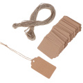 50/100Pcs With String 20m Blank Kraft Jewelry Price Label String Price Tags Gift Cards