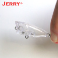 Jerry Dwarf 10pcs DIY Blank body Fishing lure Unpainted Plastic hard baits Floating topwater micro Popper trout lure with eyes