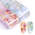 125x4cm Nail Foils Marble Series Pink Blue Foils Paper Nail Art Transfer Sticker Slide Nail Art Decals Nails Accessories