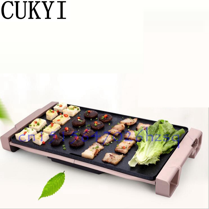 CUKYI household Electric Grills & Electric Griddles Barbecue Smokeless Nonstick Medical stone Multifunctional frying pan 1800W