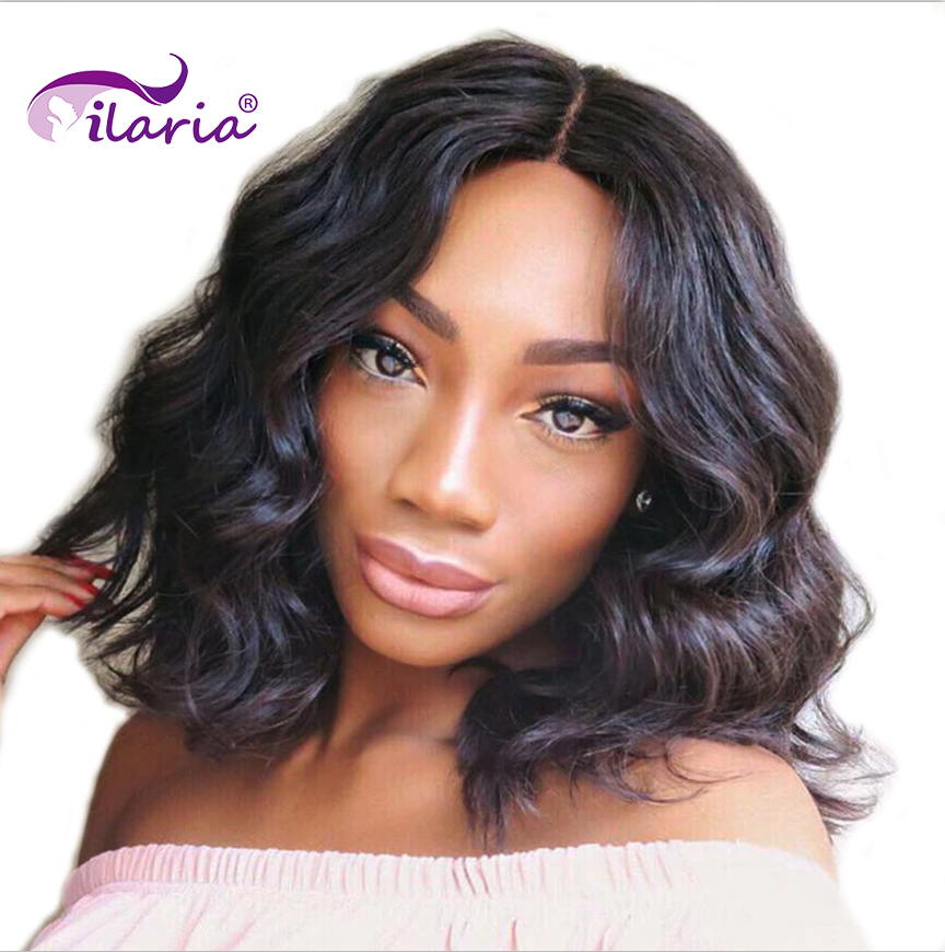 Ilaria Short Bob Lace Front Human Hair Wigs For Black Women Body Wave Pre Plucked Remy Brazilian Hair Bob Wigs With Baby Hair