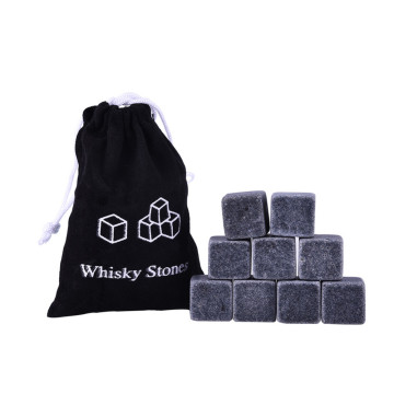 9/6PCS Wine Ice Stone Whisky Stones Whisky Rock Sipping Natural Ice Cube Cooler Christmas Wedding Gift Favor Barware Tool