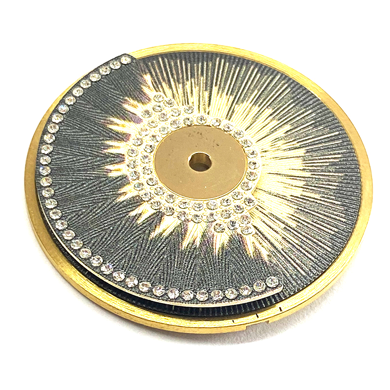 rotating plume watch dial