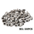 200/50 PCS Stainless Steel/Carbon Steel Flat Head Rivet Nuts Set M3 M4 M5 M6 Insert Reveting Multi Size Rivet Nuts