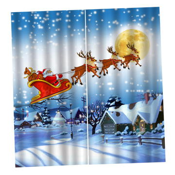 2 Panel Set Christma 3D Window Curtains Ambesonne Christmas Curtains Living Room Bedroom Window Drapes for Home Hotel