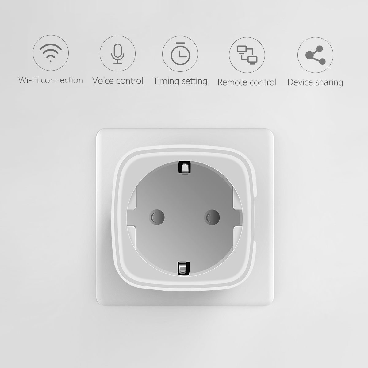 Wireless Smart Socket 2.4G WIFI Homekit Siri IOS Apple Compatible Power Socket EU Plug Outlet 15A AC 90-250V wifi socket