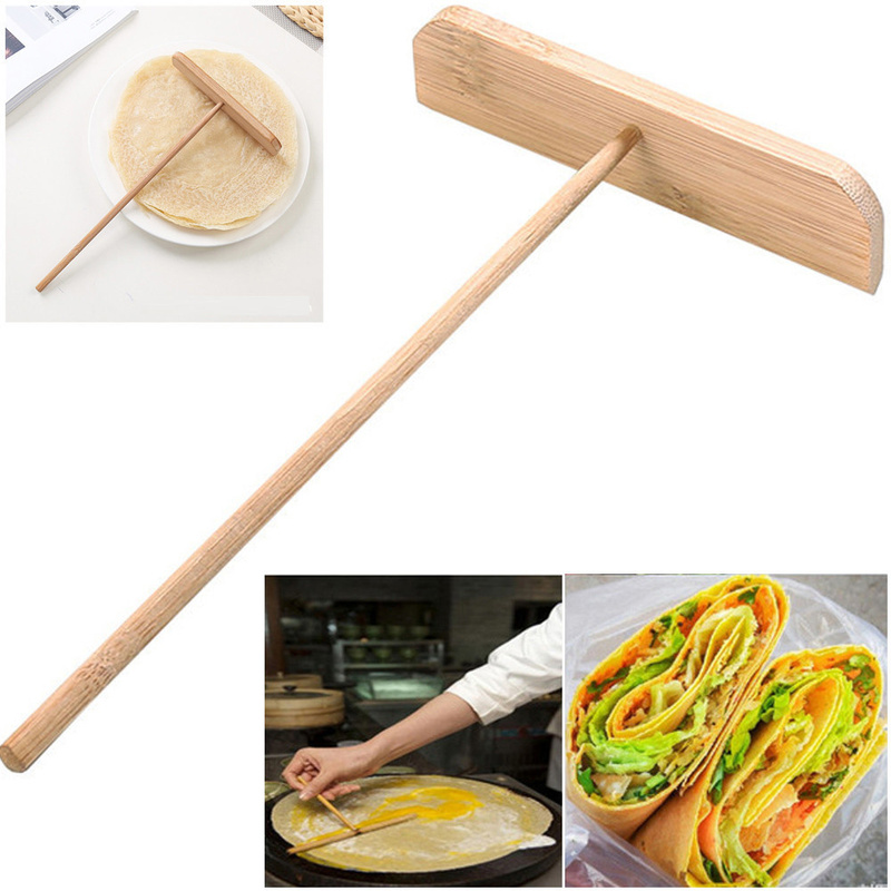 Pancake Batter Wooden Spreader Stick New Chinese Specialty Crepe Maker DIY Restaurant Canteen Special Supplies Home Kitchen Tool