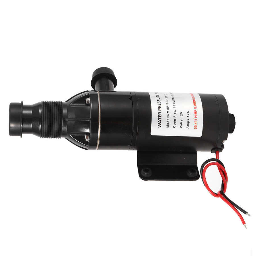 12V 45LPM 12GPM Waste Water Pump Self Priming Low Noise for Marine Boat RV Toilet Agricultural Boat Seat RV Sewerage Pump