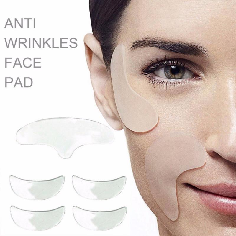5pcs Anti Wrinkle Eye Chin Forehead Face Care Pads Reusable Face Lifting Silicone Overnight Invisible Patches Skin repair care