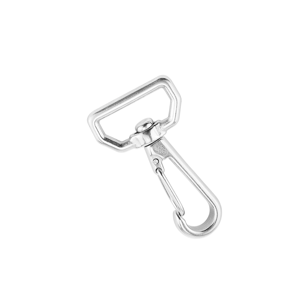 2PCS Ring Square Eye Swivel Snap Hook Stainless Steel 316 Quick Straping Hook Lobster Clasps Hiking Camping Carabiner Pet Chain