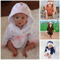 New Luvable Friends Animal Charater Square Hooded Bath Towel Set Baby Product Cartoon Baby Robe Infant Bath Towels