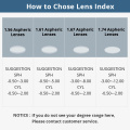 Photochromic Single Vision Anti-Blue Ray Progressive Optical Prescription Lens for Myopia/Hyperopia/Presbyopia Eyeglasses Lenses