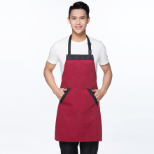 Unisex Patchwork Adjustable Halter Long Sleeveless Apron Restaurant Hotel Kitchen Chef Waiter Workwear Cafe Food Service Apron