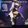 Anime Genshin Impact Lisa Game Suit Lovely Dress Uniform Cosplay Costume Halloween Party Outfit For Women Girls 2020 NEW