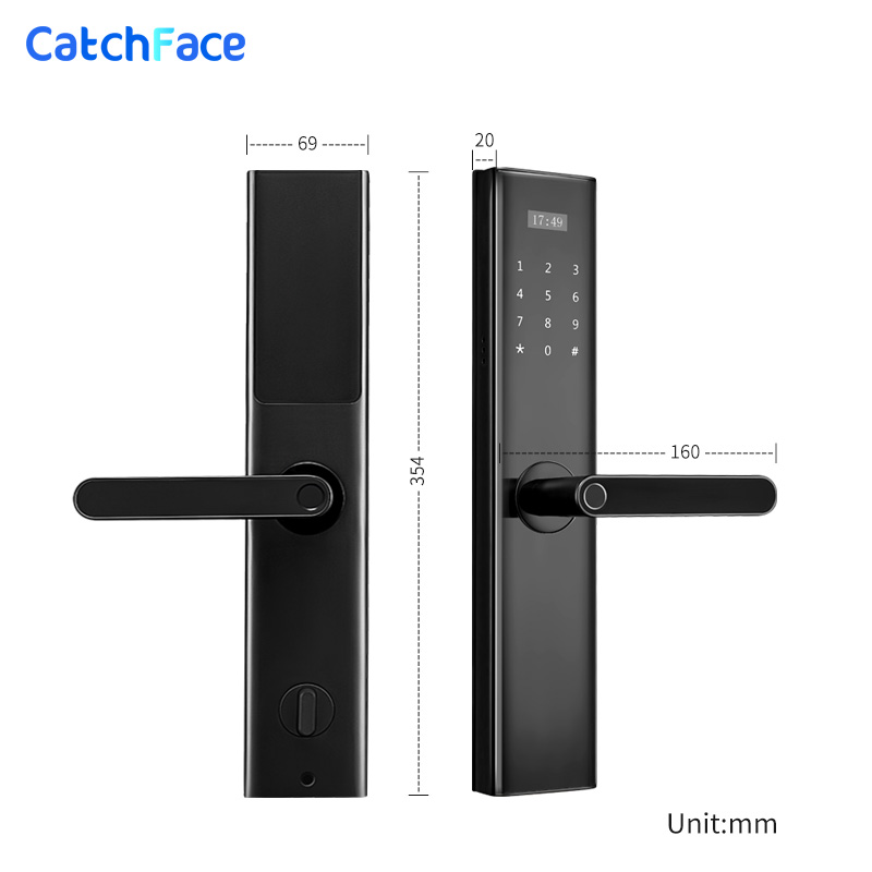 Electronic Fingerprint Door Lock Tuya App Smart Door Lock Luxury Stainless Steel Wifi Digit Door Handle Lock For Home Apartment