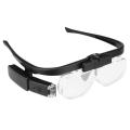 Adjustable 2 Lens Loupe LED Light Headband Magnifier Glass LED Magnifying Glasses With Lamp 1.5X20x2.5X3.5X4.0X4.5X