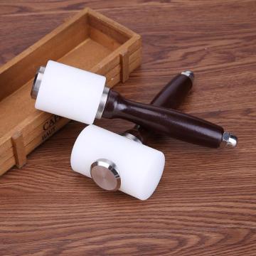 Leather Carving Hammer DIY Craft Cowhide Punch Cutting Nylon Hammer Tool with Wood Handle Leathercraft Carving