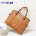 Fashion Occupation Women Briefcase Office Work Shoulder Bag Female A4 File Package Ladies Leather Business Briefcases Handbags