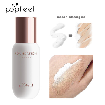 POPFEEL 30ml Face Foundation Color Changing Liquid Foundation Oil-control Concealer Hydrating Lasting Facial Makeup Base Cream