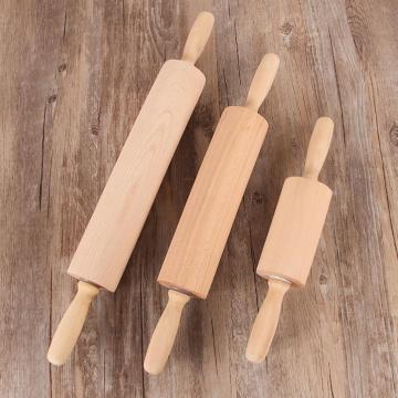 Wooden Non-Stick Roller Dough Pastry Pizza Tools Pasta Cracker Wide Noodles Baking Bake Roasting Rolling Pin Small Gadget