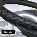 PU Leather Auto Steering Wheel Cover Bus Truck Car For Diameters 36 38 40 42 45 47 50 CM 3D Non-slip Wear-resistant Car Styling