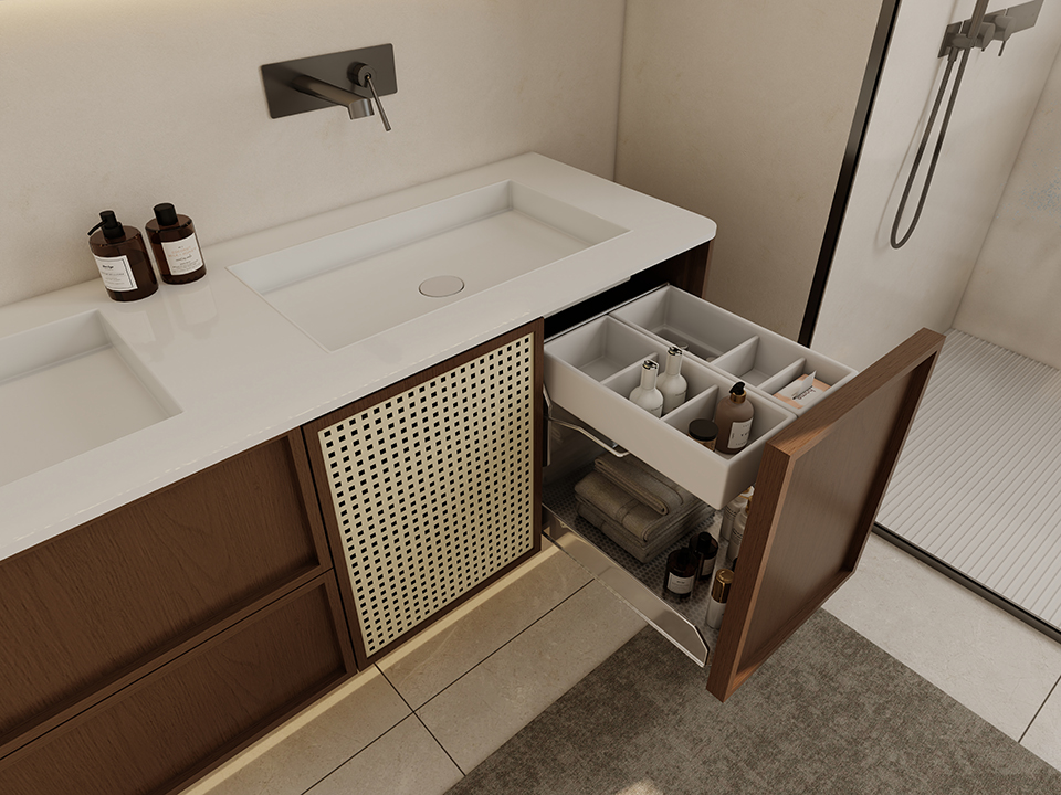 Lacquered wood grain bathroom cabinet Lacquered wood grain bathroom cabinet