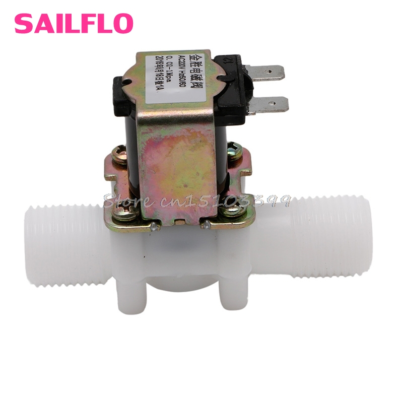 AC220V Electric Solenoid Valve Magnetic N/C Water Air Inlet Flow Switch N/C 1/2" G08 Whosale&DropShip