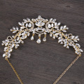 Angel Rhinestone Headband Wedding Crystal Hair Accessories Tiaras Crown Bridal Jewelry Wedding Forehead Hair Head Chain Jewelry