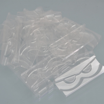 wholesale 100/pack clear lash trays plastic mink lashes holder eyelash tray for eyelash packaging box square case bulk vendors