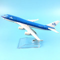 Plane Model Airplane Model 16cm KLM Royal Dutch Boeing 747 Aircraft Model 1:400 Diecast Metal Airplanes Plane Toy Gift