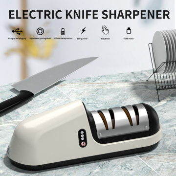 Professional Electric Kitchen Knife Sharpener USB Powered Sharpening Stone Tool Sharpener For Scissor Kitchen Cutter Accessories