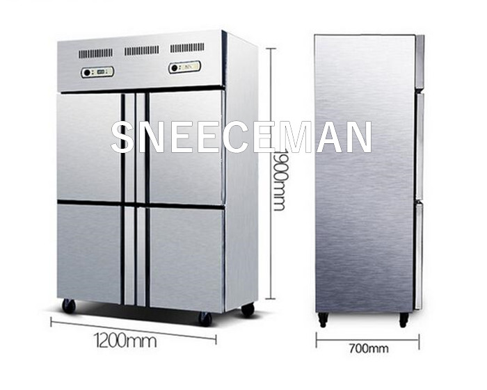 High performance electric 220V mobile home fridge freezer 4 door