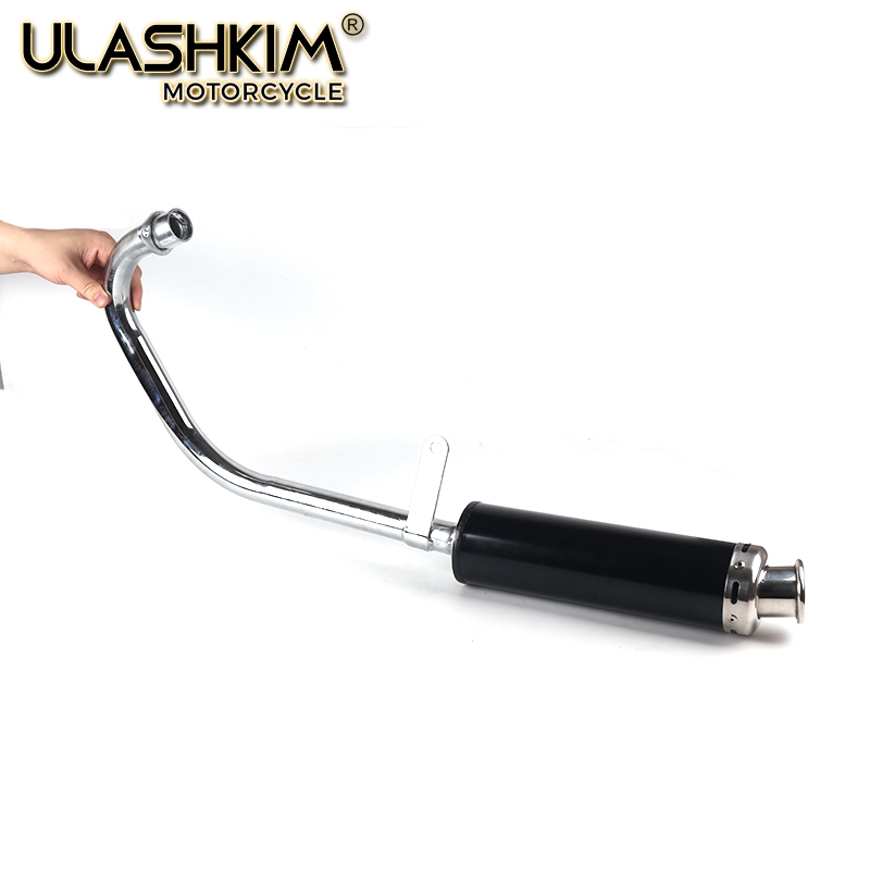 Motorcycle Exhaust Full System Muffler Contact Pipe Slip-On For Honda CG125 CG150 CG200 CG 125 150 200