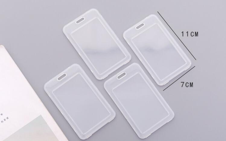 Simple Transparent Bus Card Set Plastic Card Cover Student Badge Holder Accessories Name Card Holder