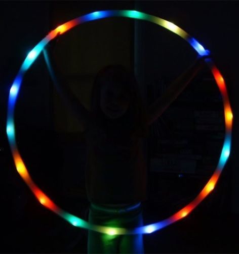 Sport Hoop loose weight materiel sport fitness hoop equipment yoga Circle 90CM 7Color aro LED Flashing Sport body building Ring