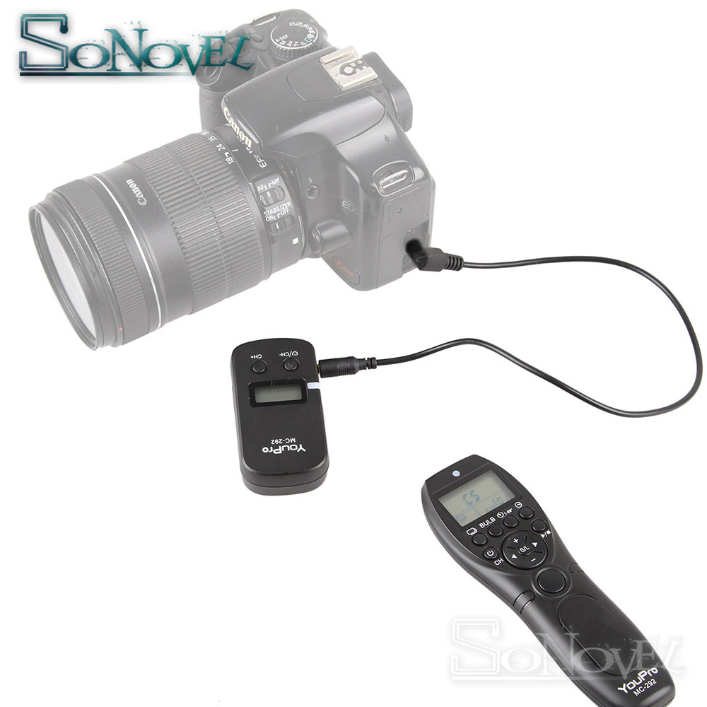 YouPro MC-292 DC0/DC2/N3/S2/E3 2.4G Wireless Remote Control Timer Shutter Release for Canon/Sony/Nikon/Fuji/Panasonic/ Olympus