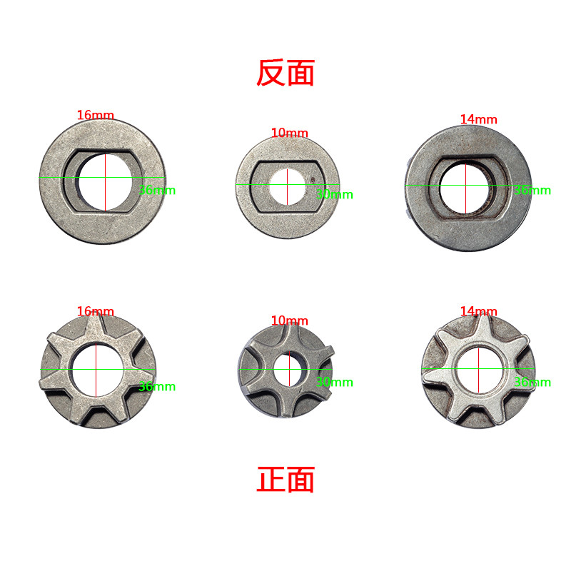 1Set M10/M14/M16 Chainsaw Gear 100 115 125 150 180 Angle Grinder Replacement Gear For Chainsaw Bracket Power Tool Accessories